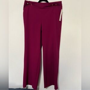Anne Klein Fuchsia Straight Leg Pants